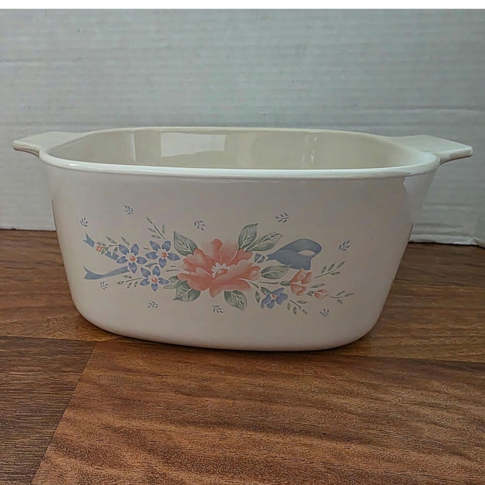 Vintage CorningWare Symphony A-1 1/2-B 1.5L Casserole Dish Floral No Lid